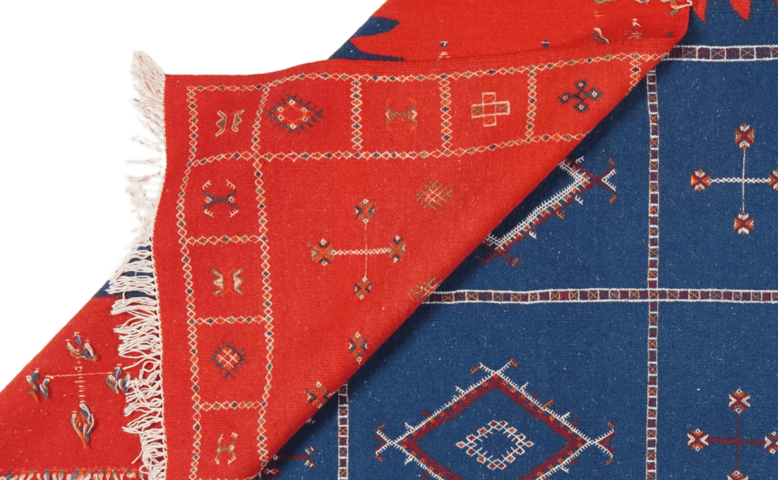 Kelim — Handmade, 208x316 cm, Blue, 100% Virgin Wool | View 5