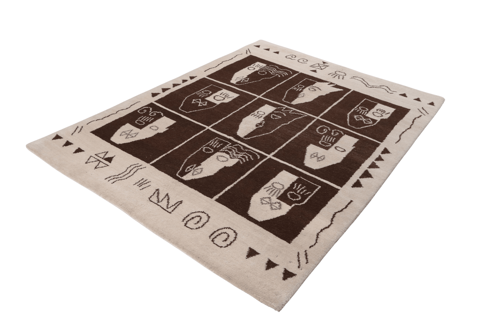 Nepal Barsha — Hand-knotted, 142x200 cm, Brown, 100% Virgin Wool | View 6