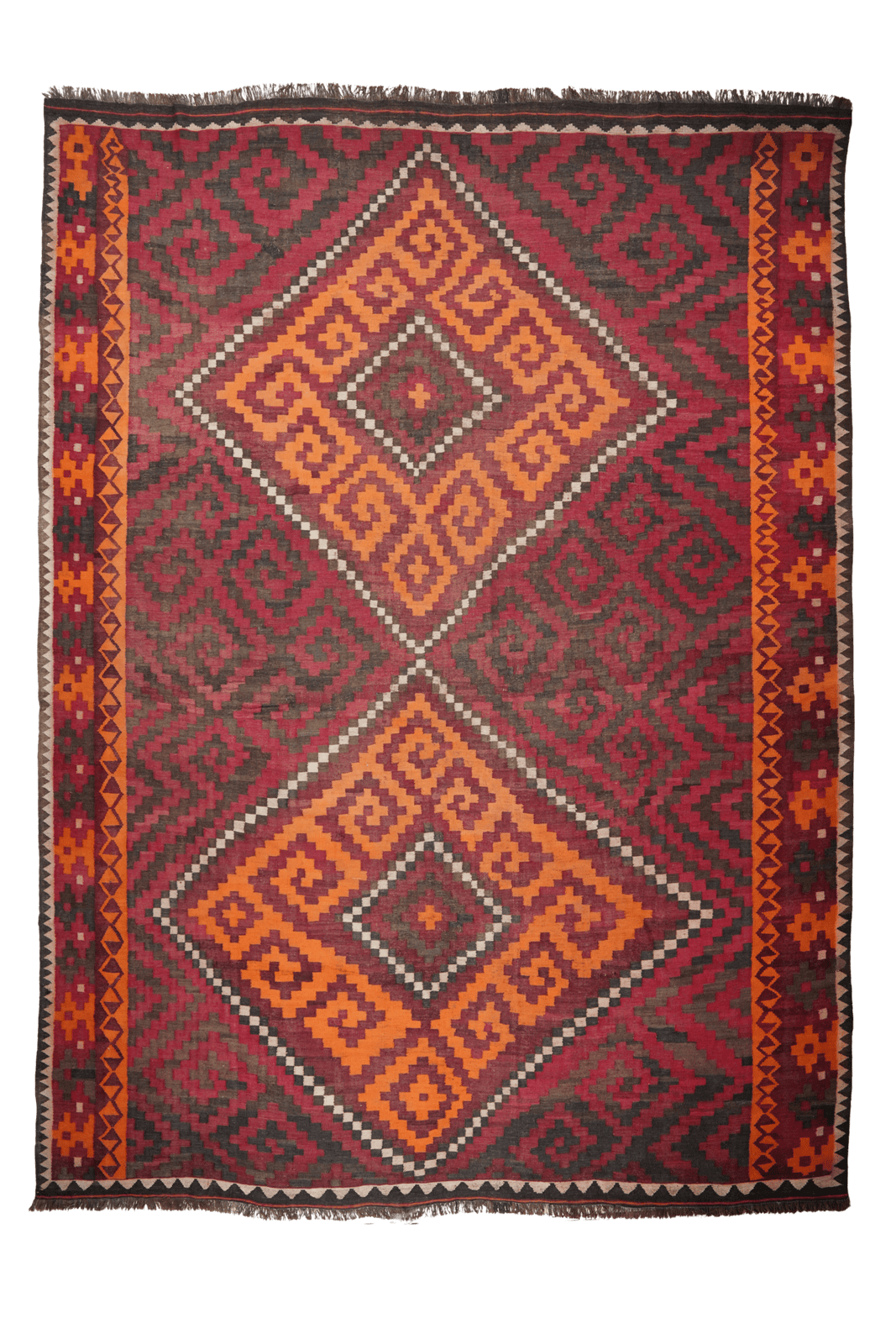Kelim — Handmade, 305x377 cm, Red, 100% Virgin Wool | Main view