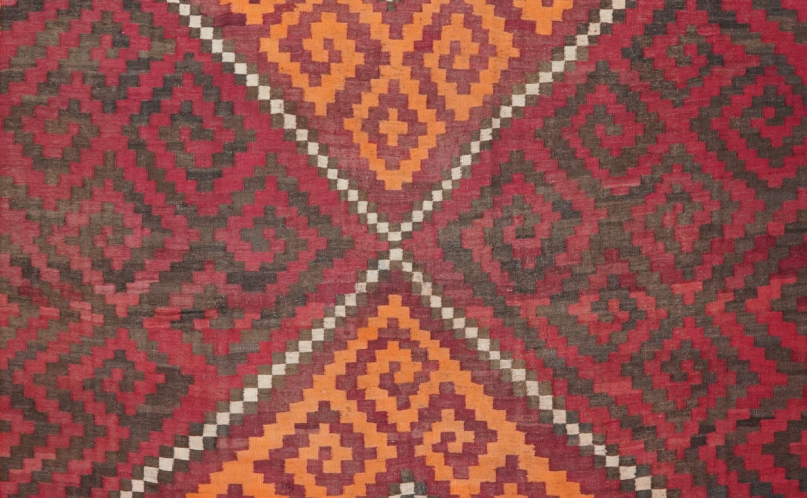 Kelim — Handmade, 305x377 cm, Red, 100% Virgin Wool | View 4