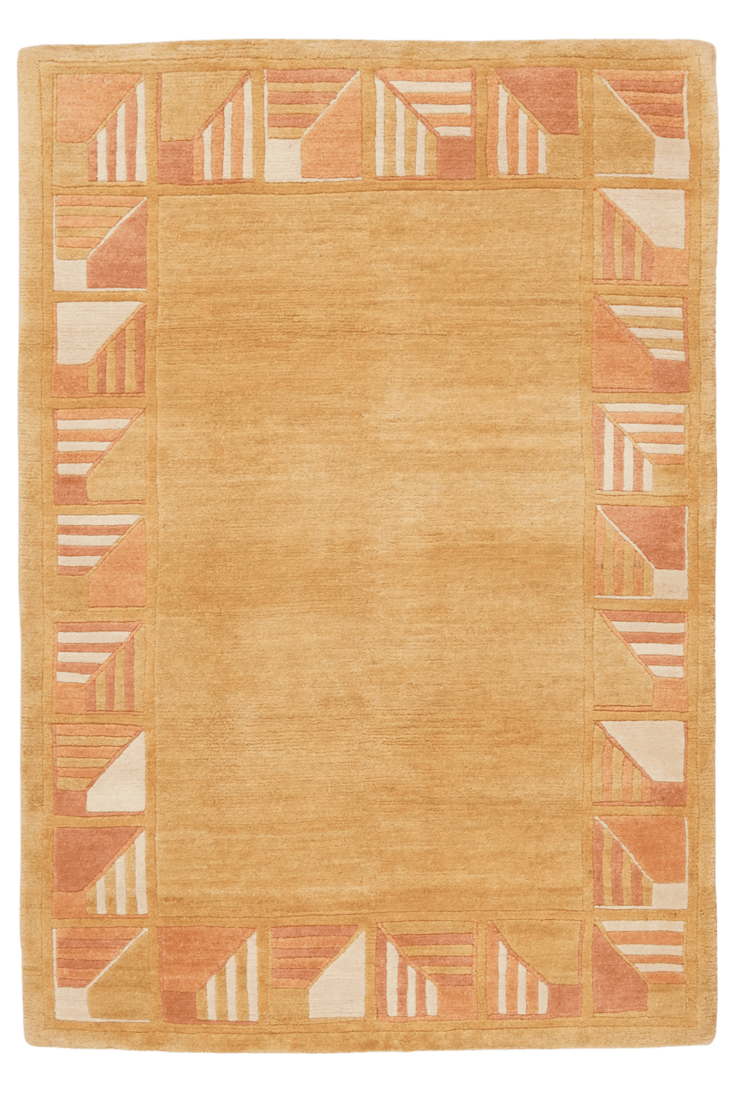 Nepal Binita — Hand-knotted, 120x180 cm, Yellow, 100% Virgin Wool | Main view