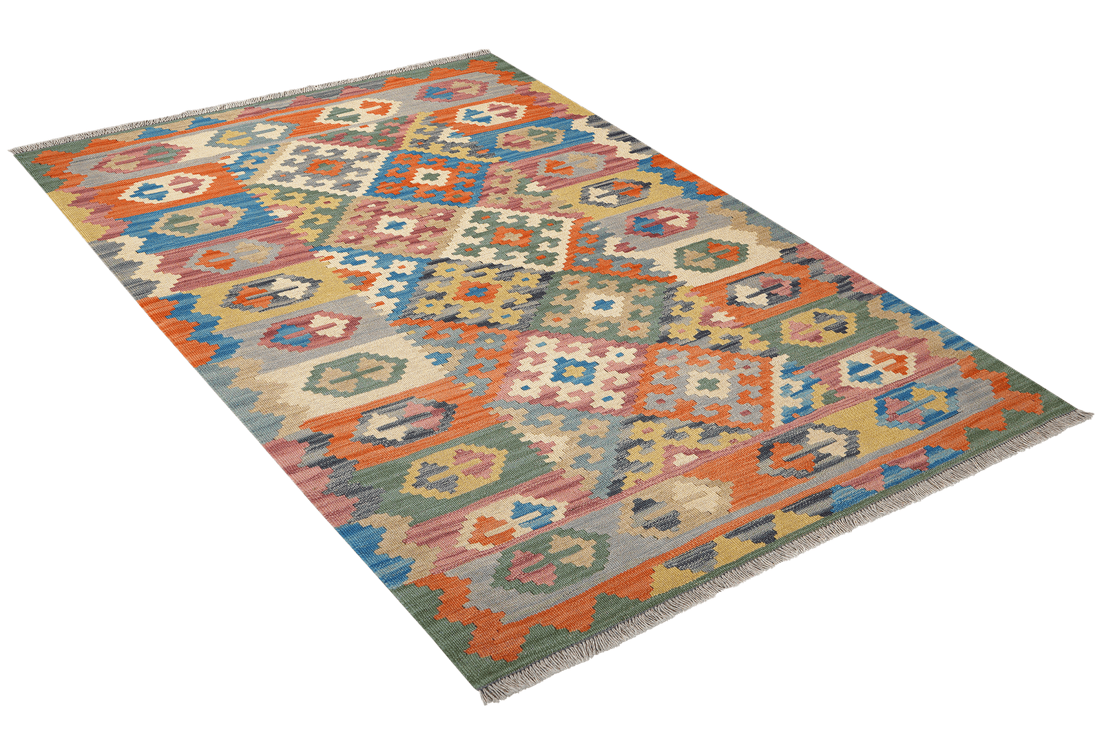 Kelim Gashgai — Handmade, 121x170 cm, Multicolor, 100% Virgin Wool | View 4