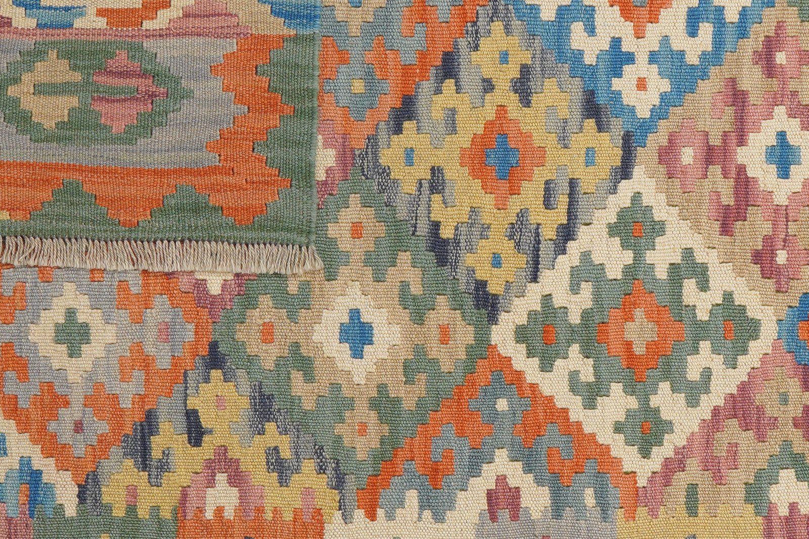 Kelim Gashgai — Handmade, 121x170 cm, Multicolor, 100% Virgin Wool | View 6
