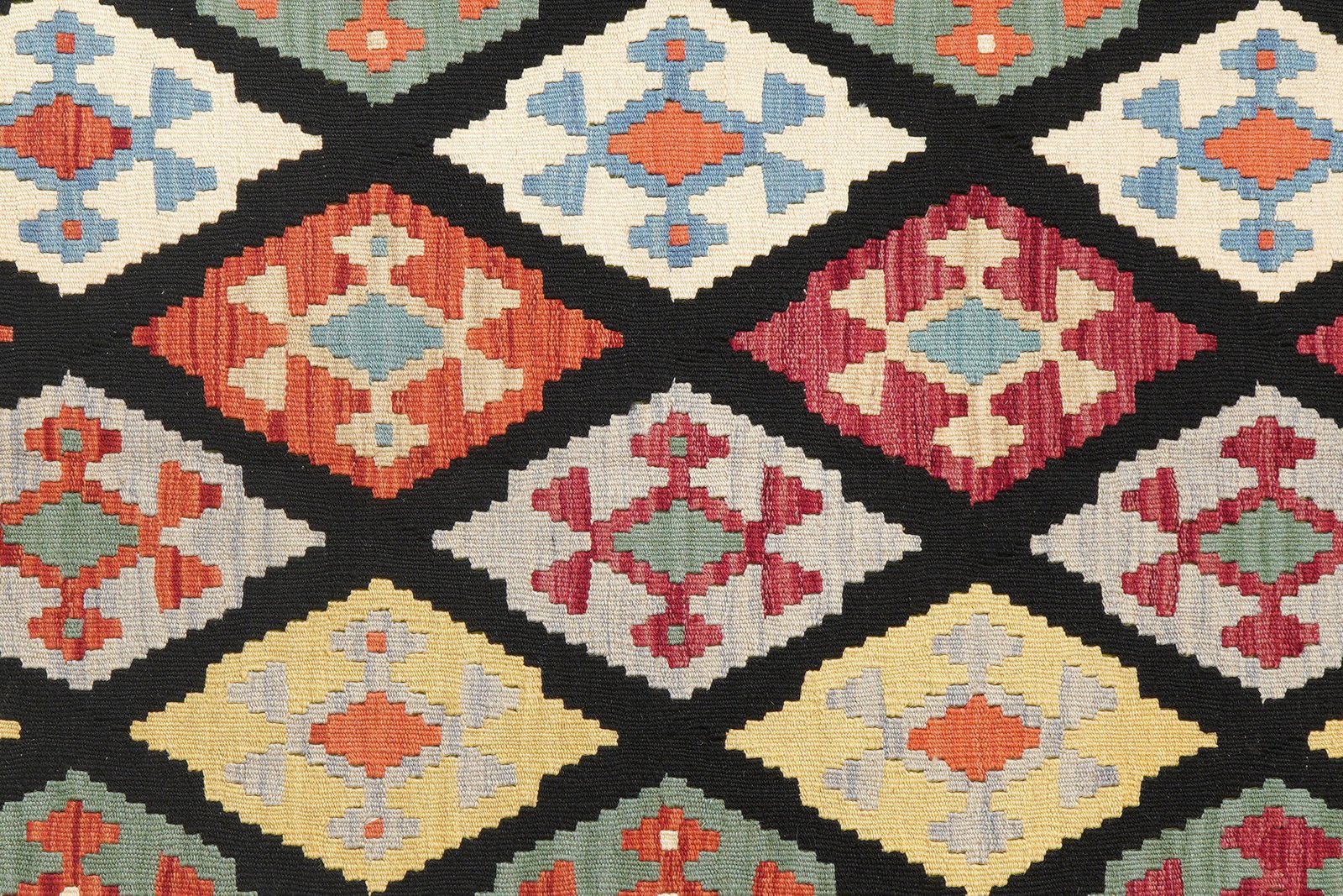 Kelim Gashgai — Handmade, 158x197 cm, Black, 100% Virgin Wool | View 5