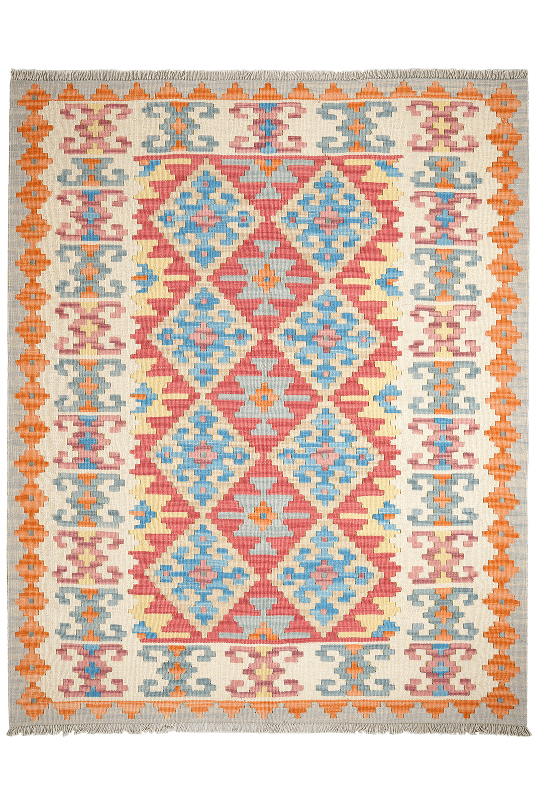 Kelim Gashgai — Handmade, 160x201 cm, Multicolor, 100% Virgin Wool | Main view