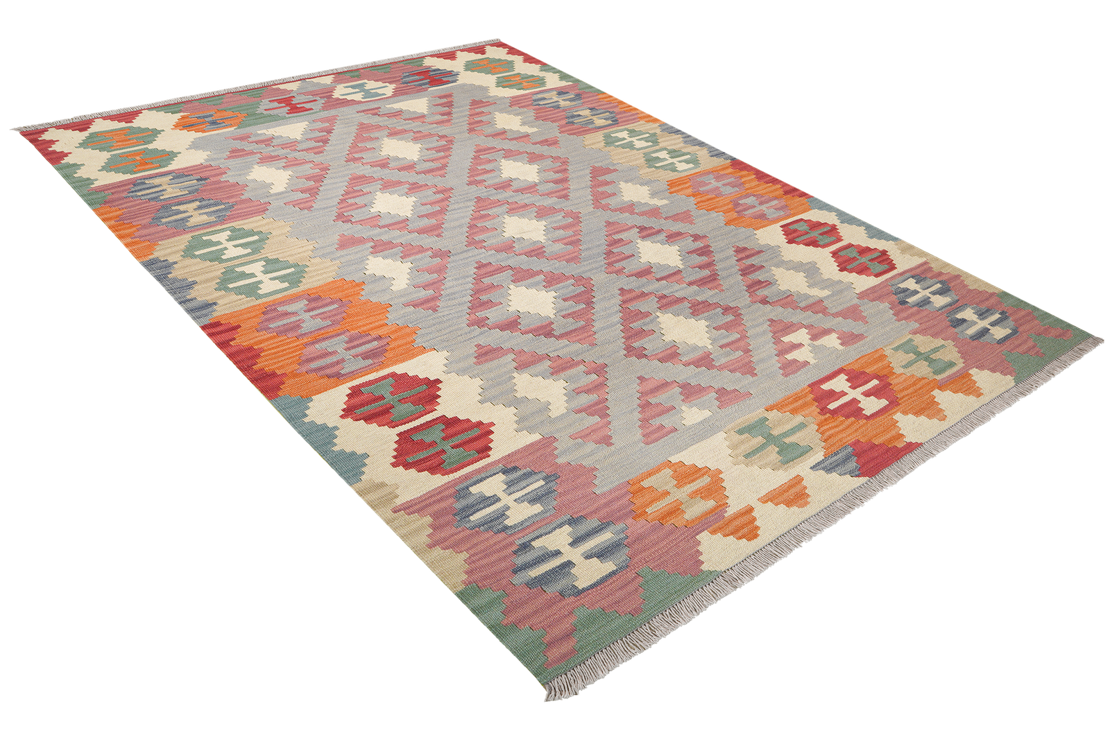 Kelim Gashgai — Handgefertigt, 206x153 cm, Bunt, 100% Virgin Wool | View 5