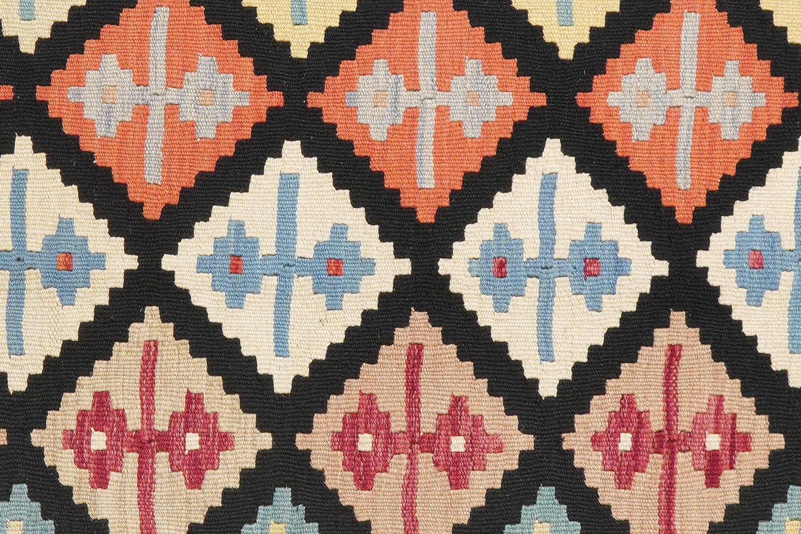 Kelim Gashgai — Handmade, 158x197 cm, Black, 100% Virgin Wool | View 5