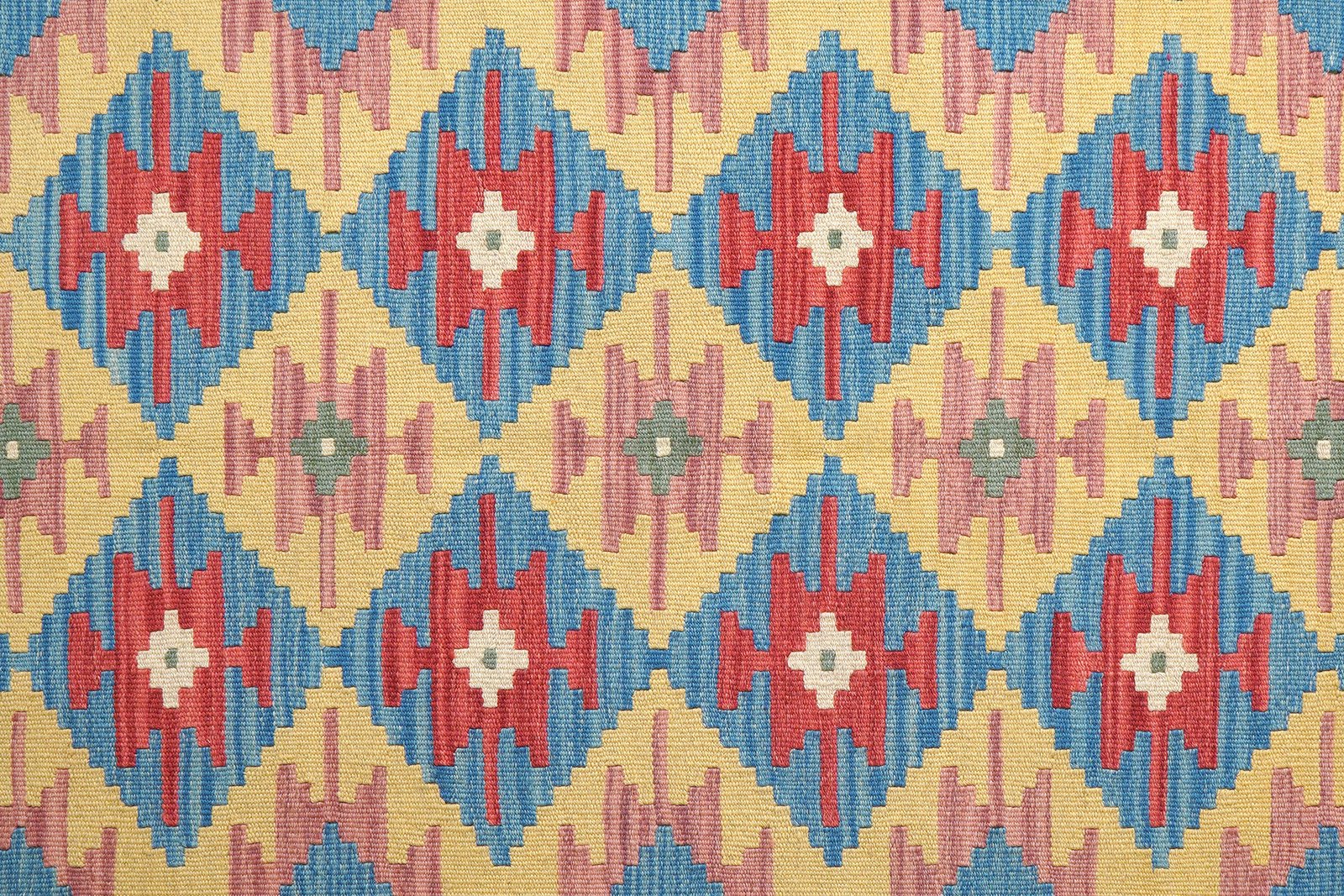 Kelim Gashgai — Handmade, 171x246 cm, Blue, 100% Virgin Wool | View 5