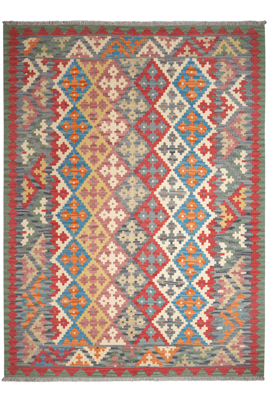 Kelim Gashgai — Handmade, 175x235 cm, Multicolor, 100% Virgin Wool | Main view