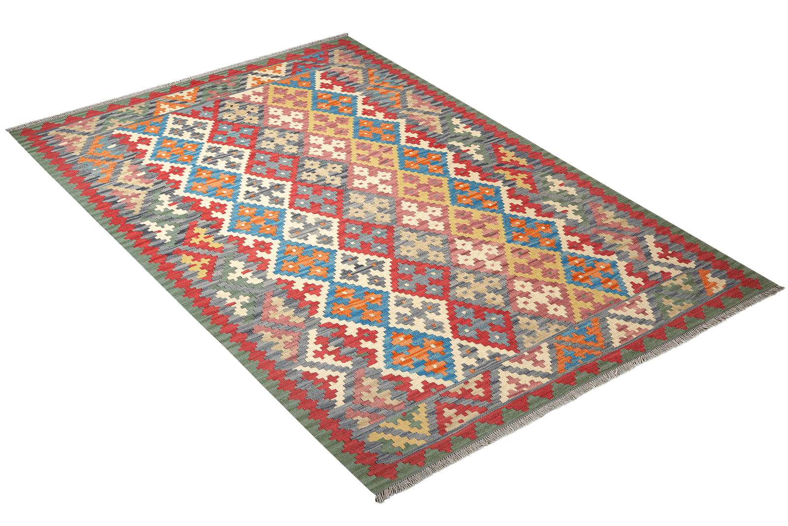 Kelim Gashgai — Handmade, 175x235 cm, Multicolor, 100% Virgin Wool | View 4