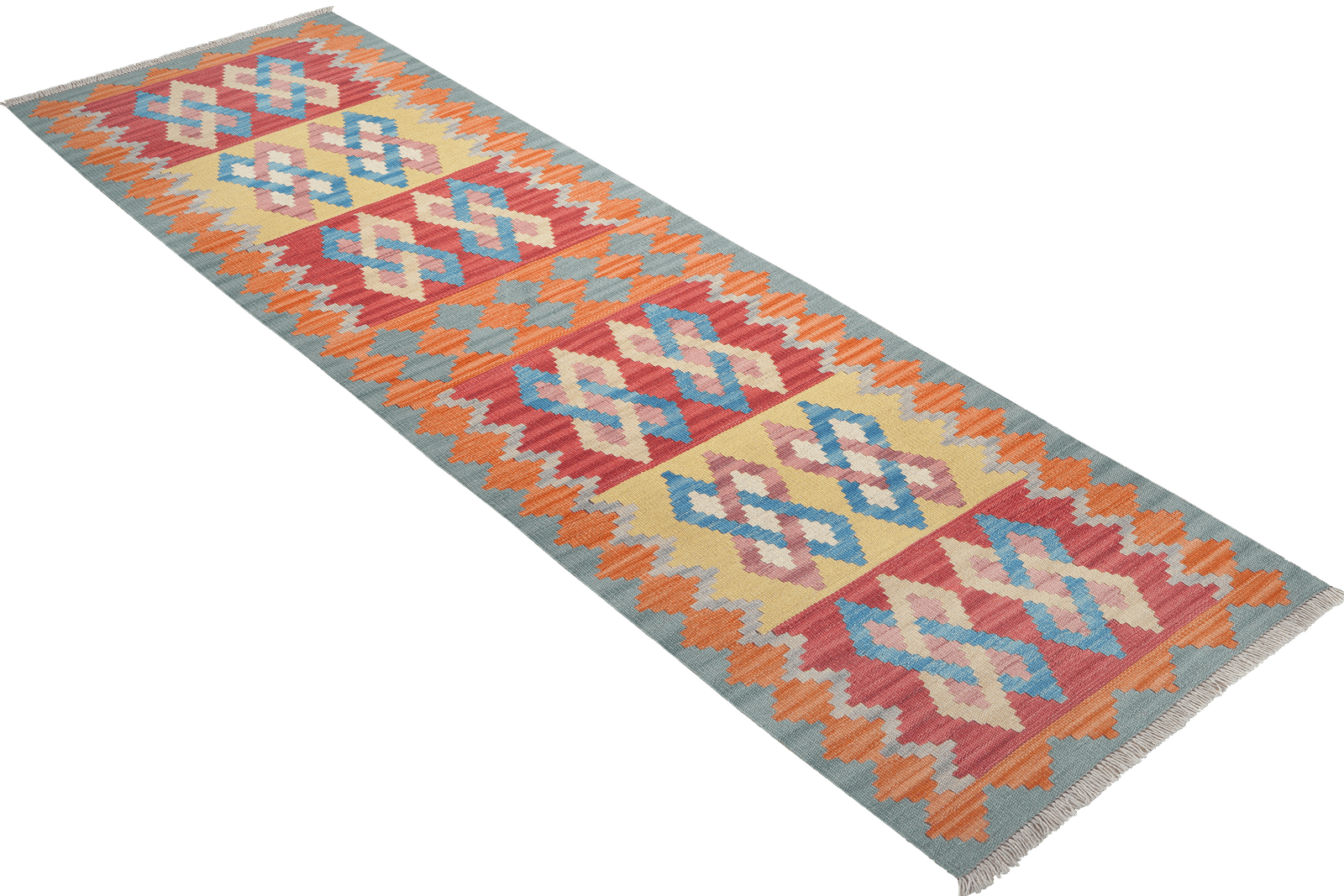 Kelim Gashgai — Handmade, 66x246 cm, Multicolor, 100% Virgin Wool | View 4