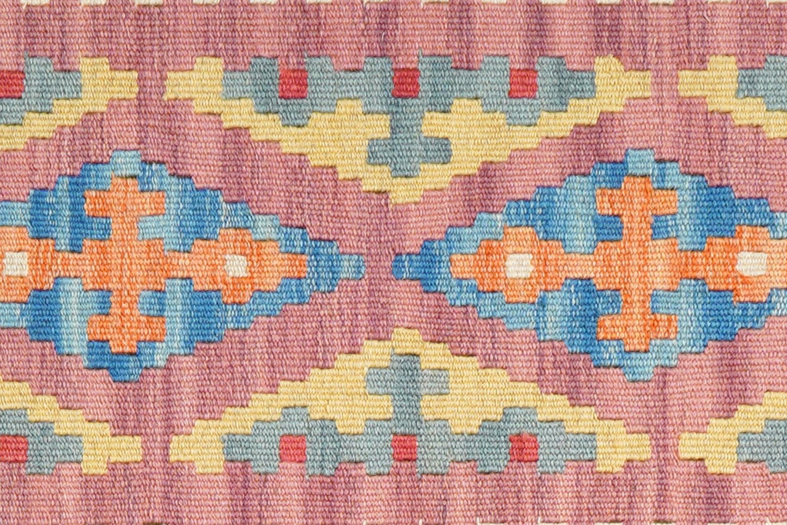 Kelim Gashgai — Handmade, 63x245 cm, Pink, 100% Virgin Wool | View 5