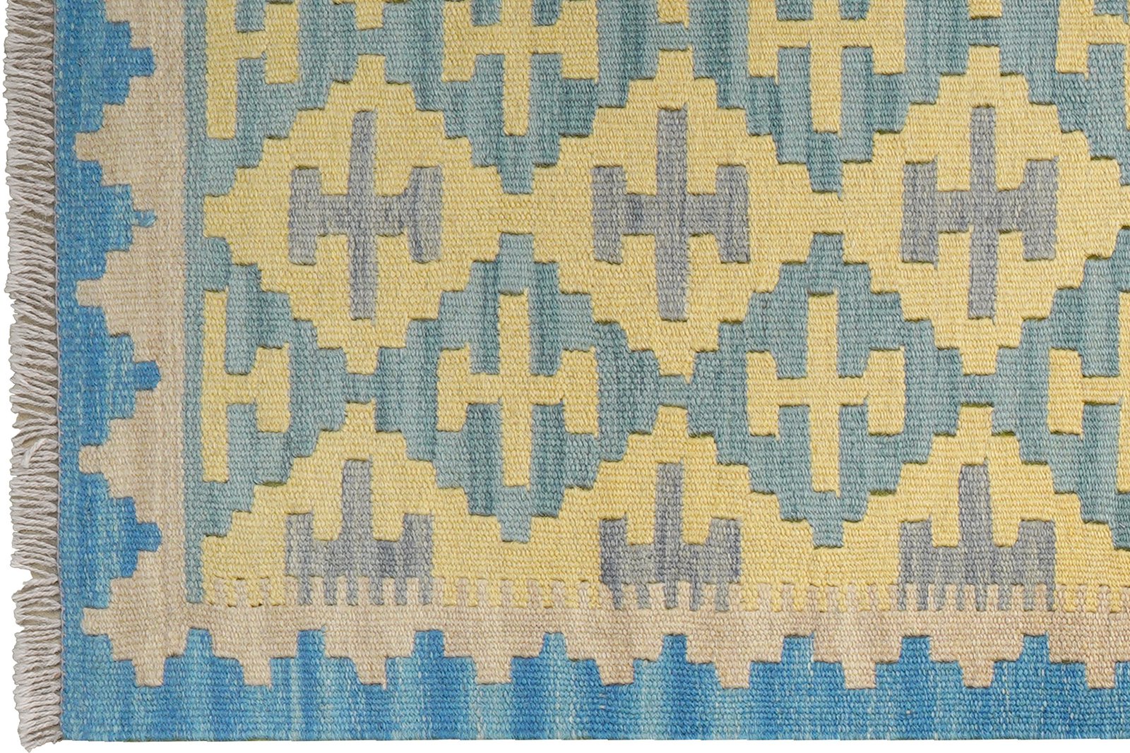 Kelim Gashgai — Handmade, 62x247 cm, Beige, 100% Virgin Wool | View 3