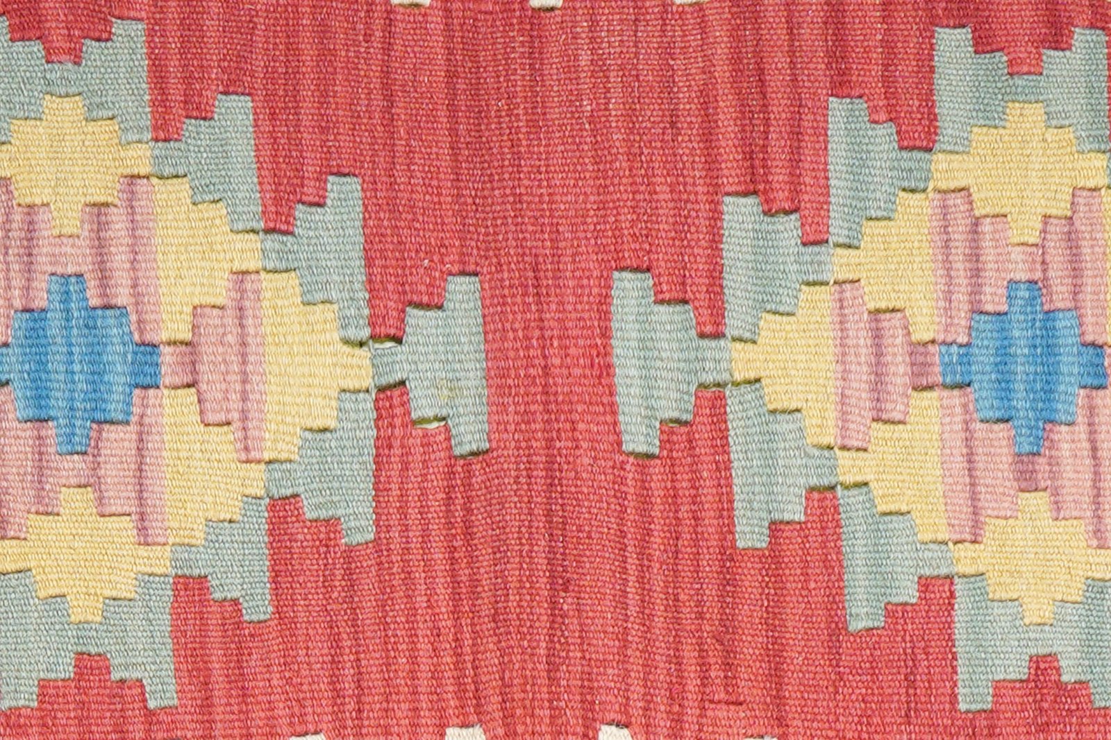 Kelim Gashgai — Handmade, 57x194 cm, Red, 100% Virgin Wool | View 5