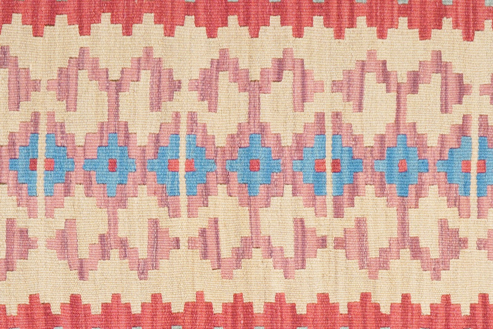 Kelim Gashgai — Handmade, 58x202 cm, Beige, 100% Virgin Wool | View 5