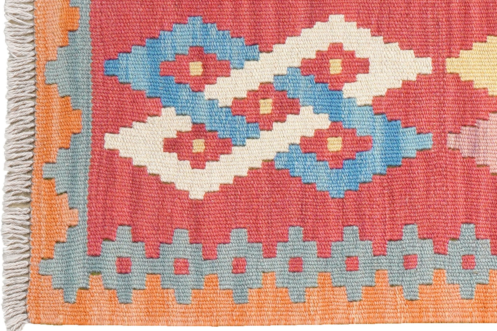 Kelim Gashgai — Handmade, 62x186 cm, Red, 100% Virgin Wool | View 3