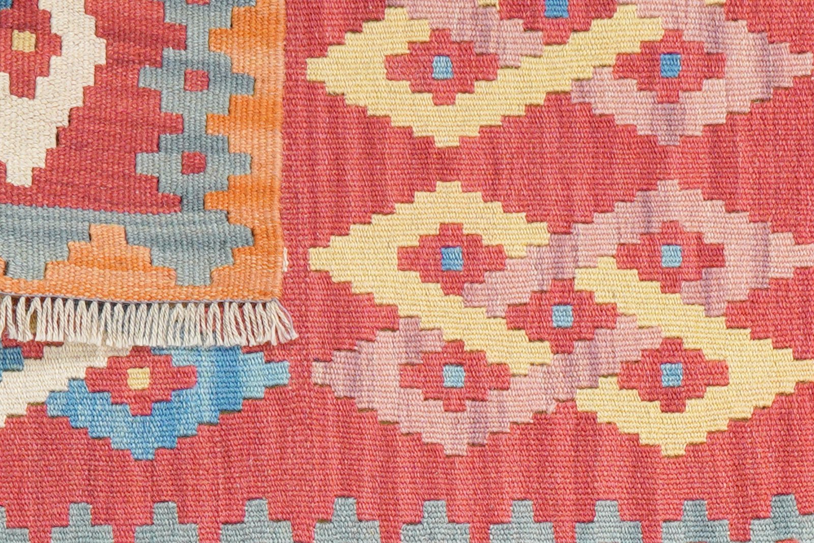 Kelim Gashgai — Handmade, 62x186 cm, Red, 100% Virgin Wool | View 6