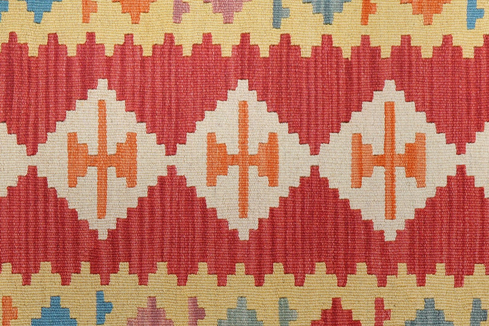 Kelim Gashgai — Handmade, 81x194 cm, Red, 100% Virgin Wool | View 5