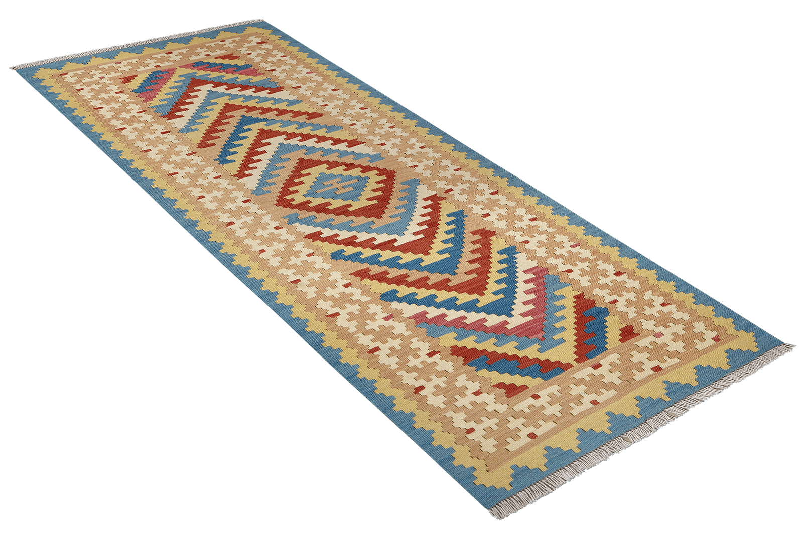 Kelim Gashgai — Handmade, 85x195 cm, Multicolor, 100% Virgin Wool | View 4