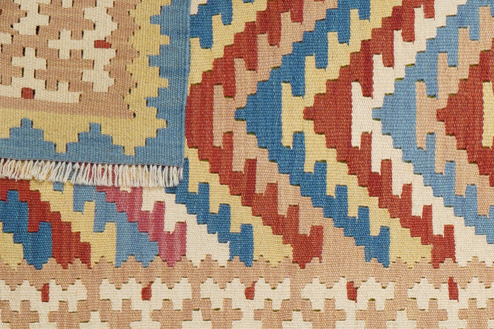 Kelim Gashgai — Handmade, 85x195 cm, Multicolor, 100% Virgin Wool | View 6