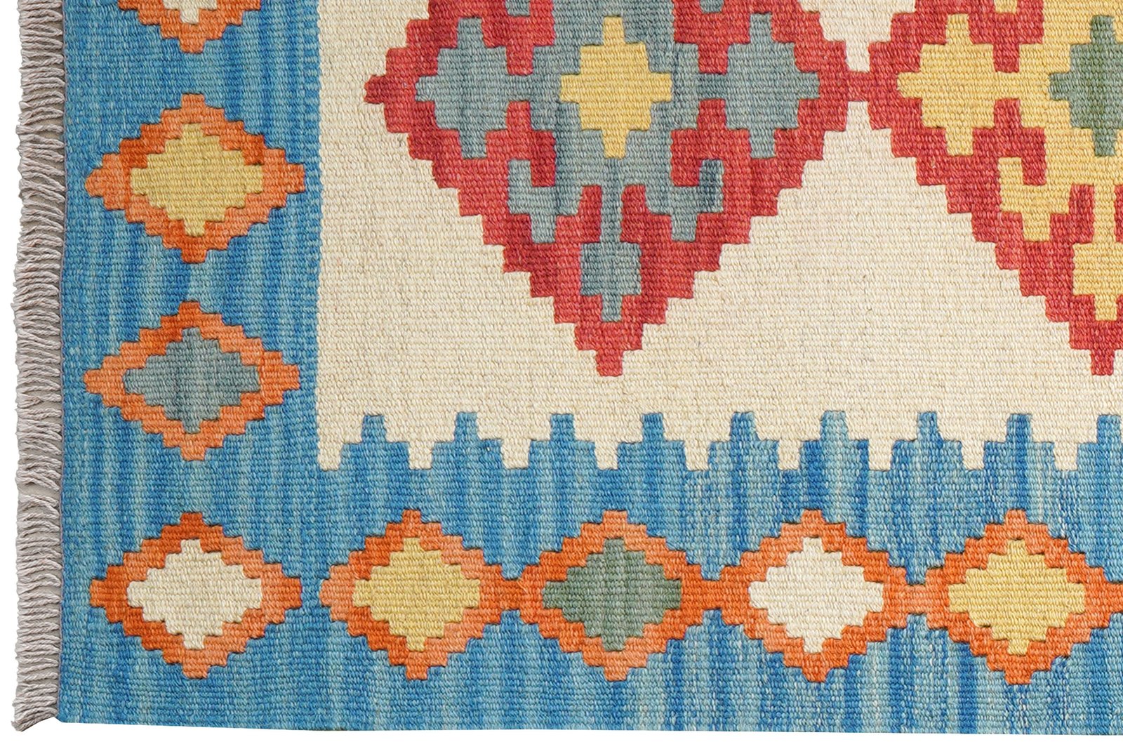 Kelim Gashgai — Handmade, 79x200 cm, Beige, 100% Virgin Wool | View 3