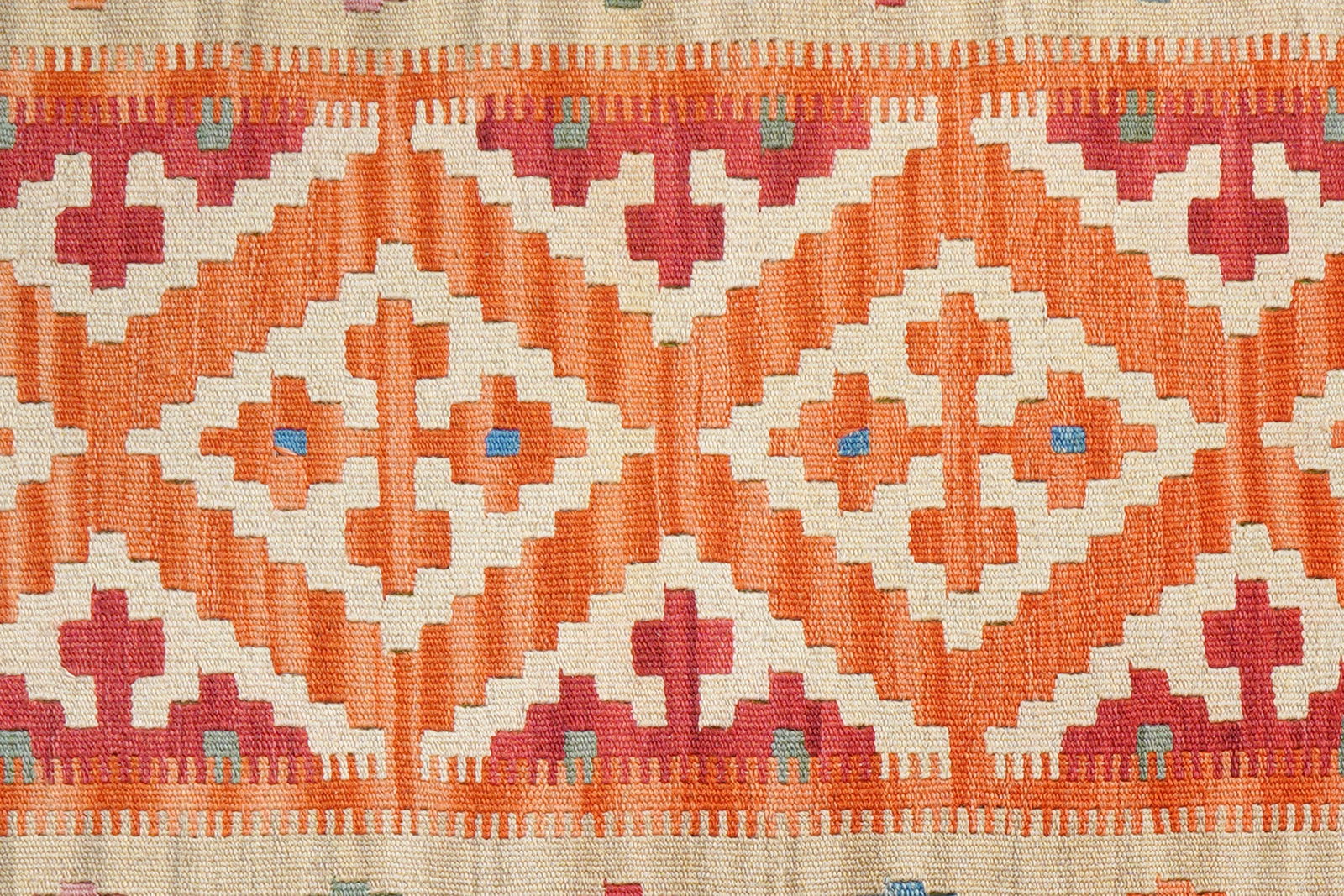 Kelim Gashgai — Handgefertigt, 140x85 cm, Beige, 100% Virgin Wool | View 6