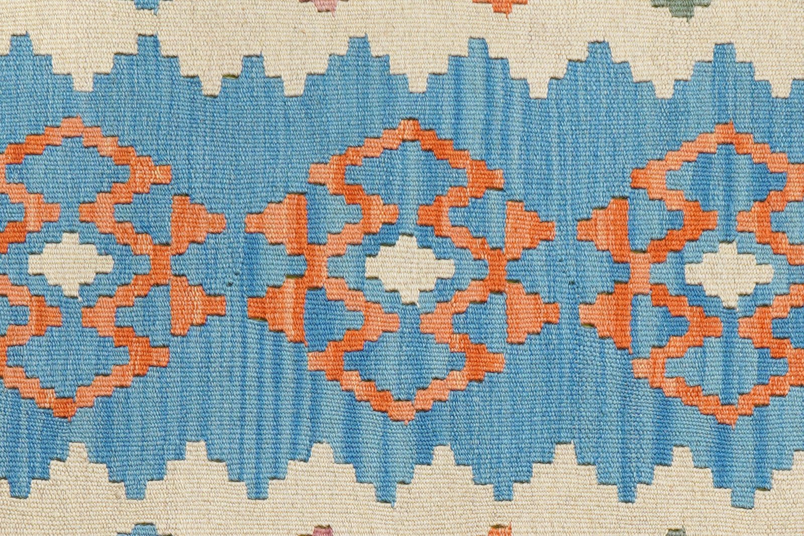 Kelim Gashgai — Handmade, 81x125 cm, Blue, 100% Virgin Wool | View 5