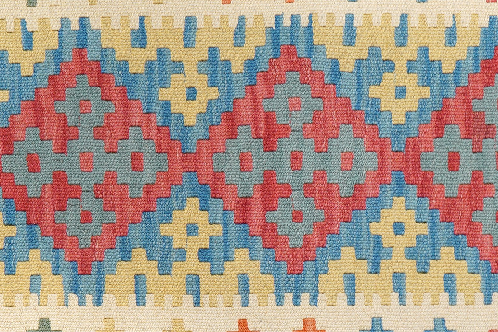 Kelim Gashgai — Handmade, 85x128 cm, Blue, 100% Virgin Wool | View 5