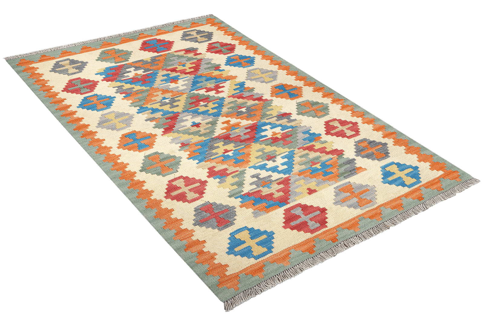 Kelim Gashgai — Handmade, 101x153 cm, Multicolor, 100% Virgin Wool | View 4
