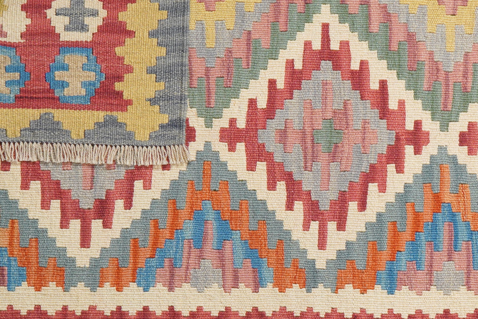 Kelim Gashgai — Handgefertigt, 153x105 cm, Rot, 100% Virgin Wool | View 7