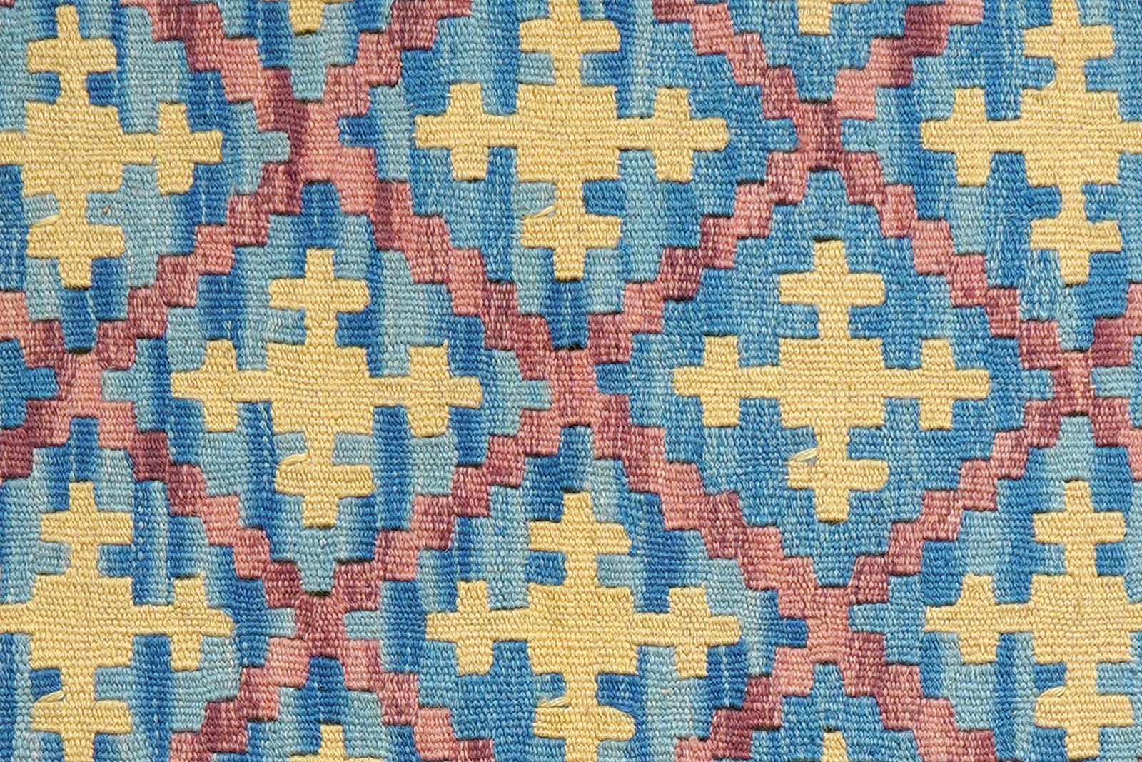 Kelim Gashgai — Handmade, 103x146 cm, Pink, 100% Virgin Wool | View 5