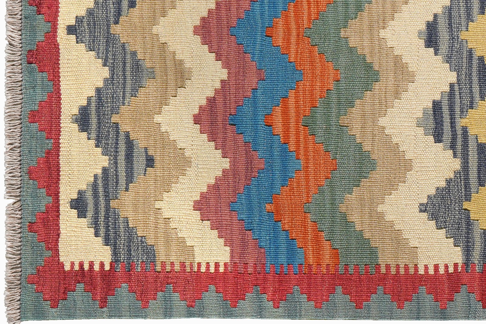 Kelim Gashgai — Handmade, 103x154 cm, Multicolor, 100% Virgin Wool | View 3
