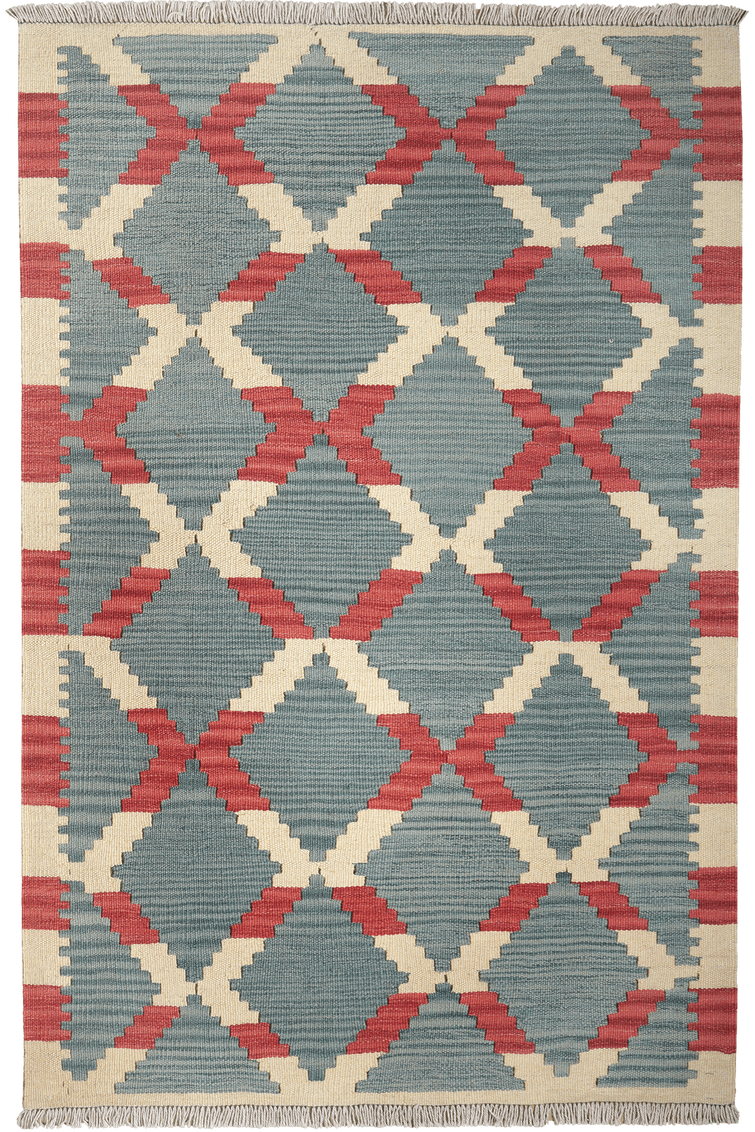Kelim Gashgai — Handmade, 101x157 cm, Blue, 100% Virgin Wool | Main view
