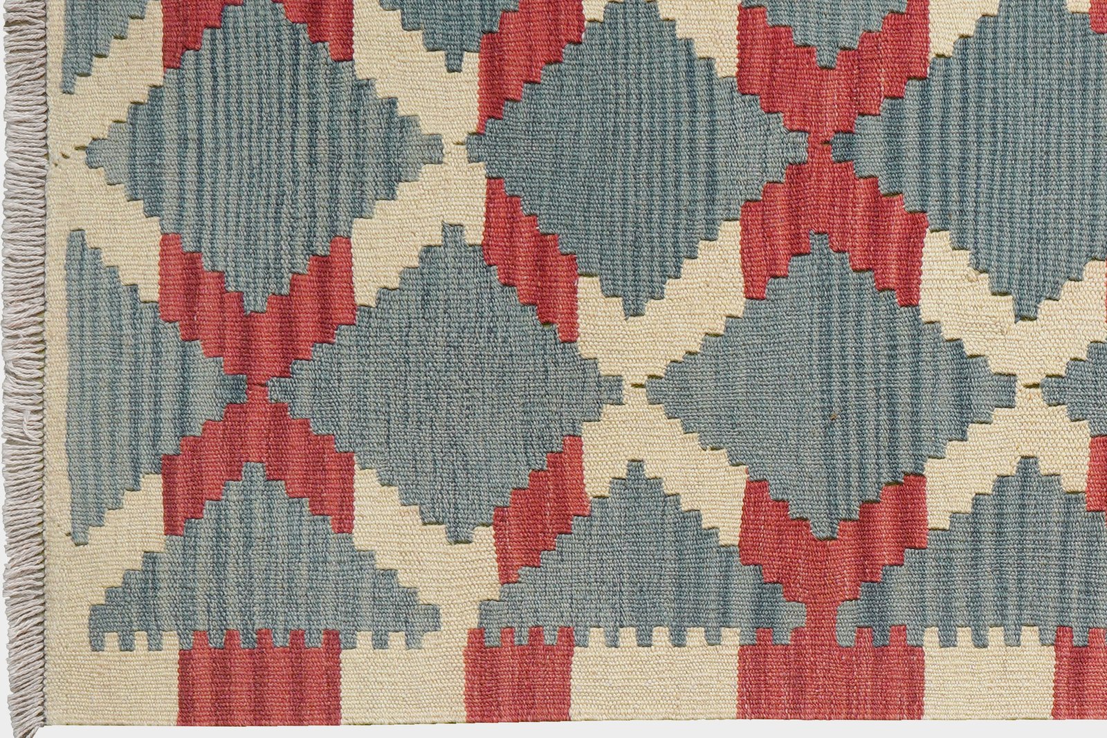 Kelim Gashgai — Handmade, 101x157 cm, Blue, 100% Virgin Wool | View 3