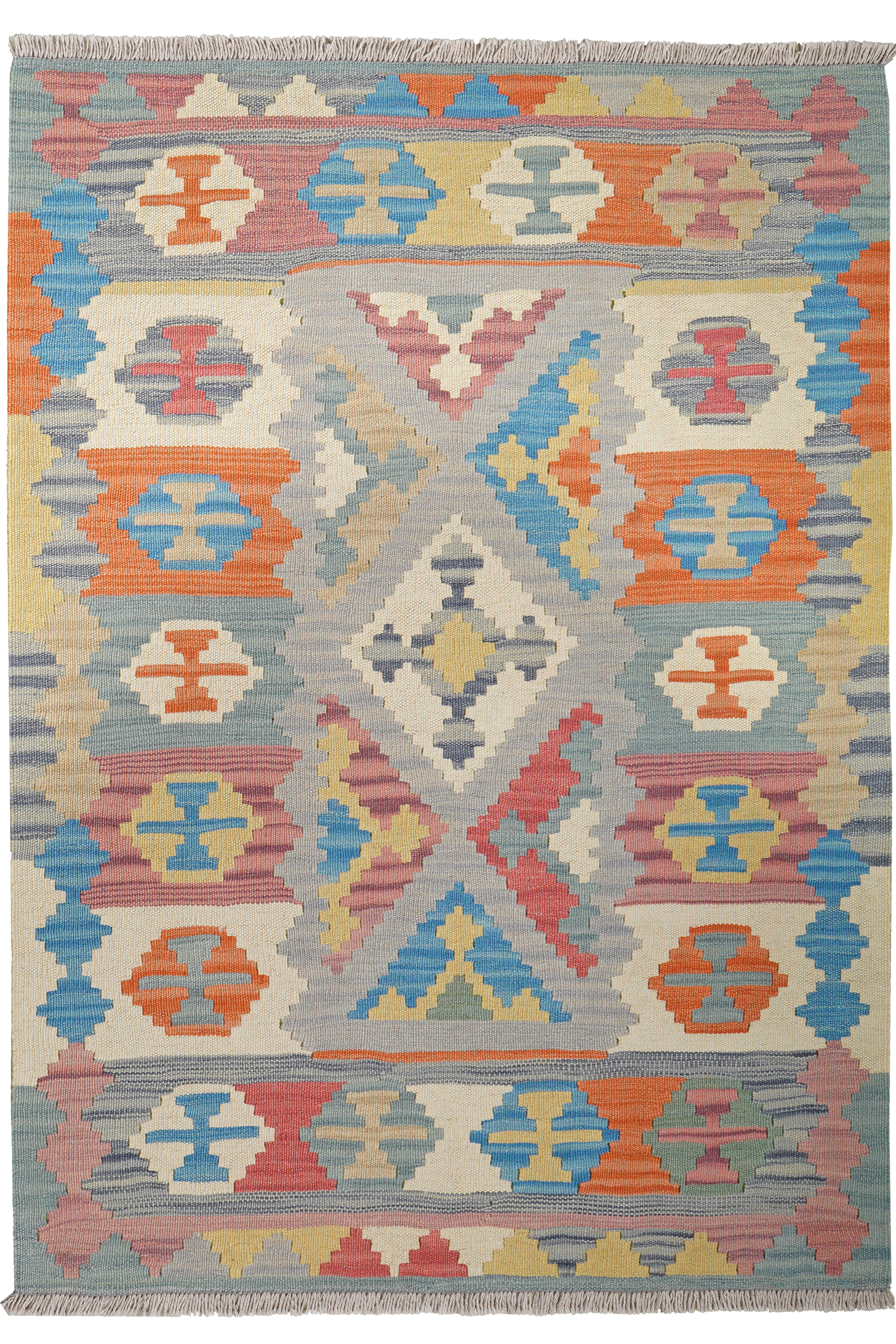 Kelim Gashgai — Handgefertigt, 153x106 cm, Bunt, 100% Virgin Wool | Main view