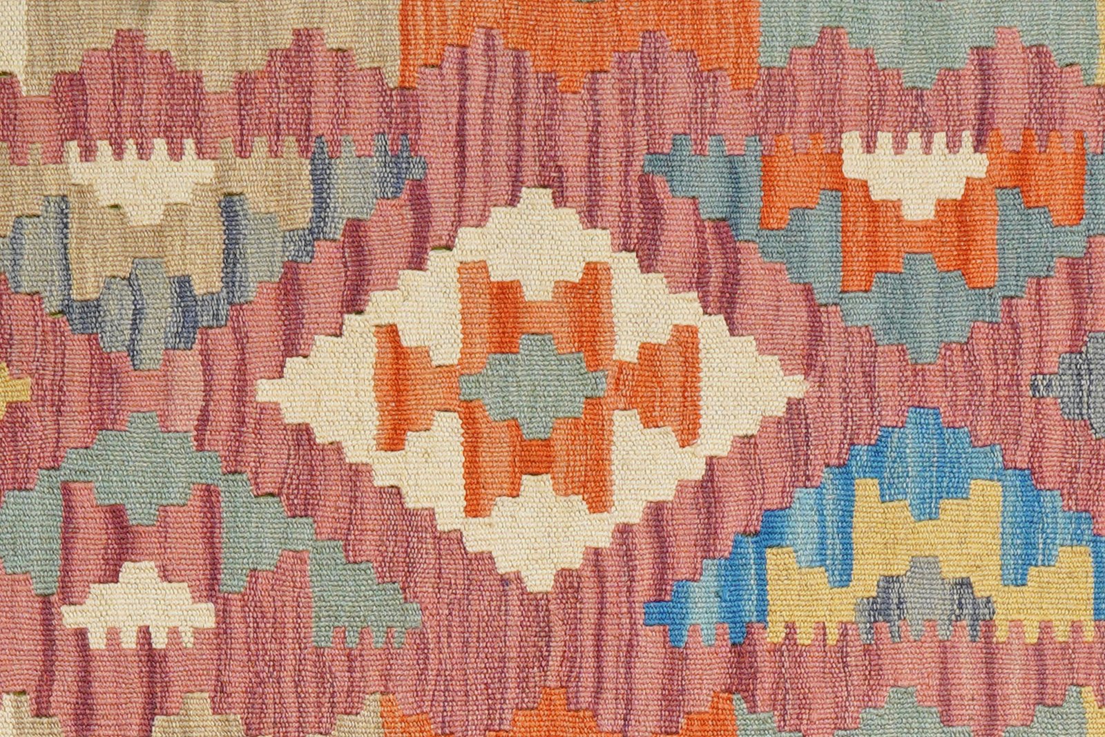 Kelim Gashgai — Handmade, 104x155 cm, Pink, 100% Virgin Wool | View 5