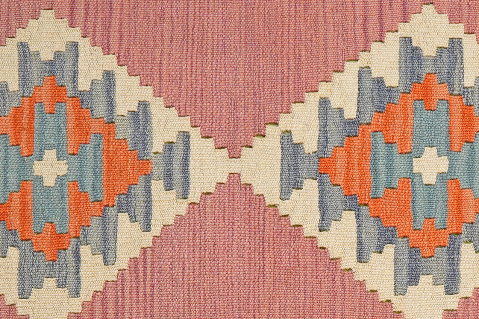 Kelim Gashgai — Handmade, 106x150 cm, Pink, 100% Virgin Wool | View 5