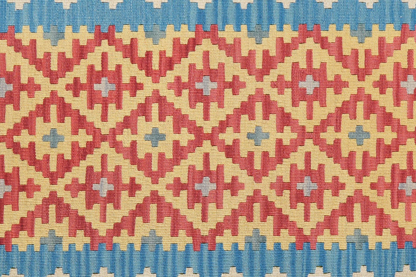Kelim Gashgai — Handmade, 128x189 cm, Red, 100% Virgin Wool | View 5