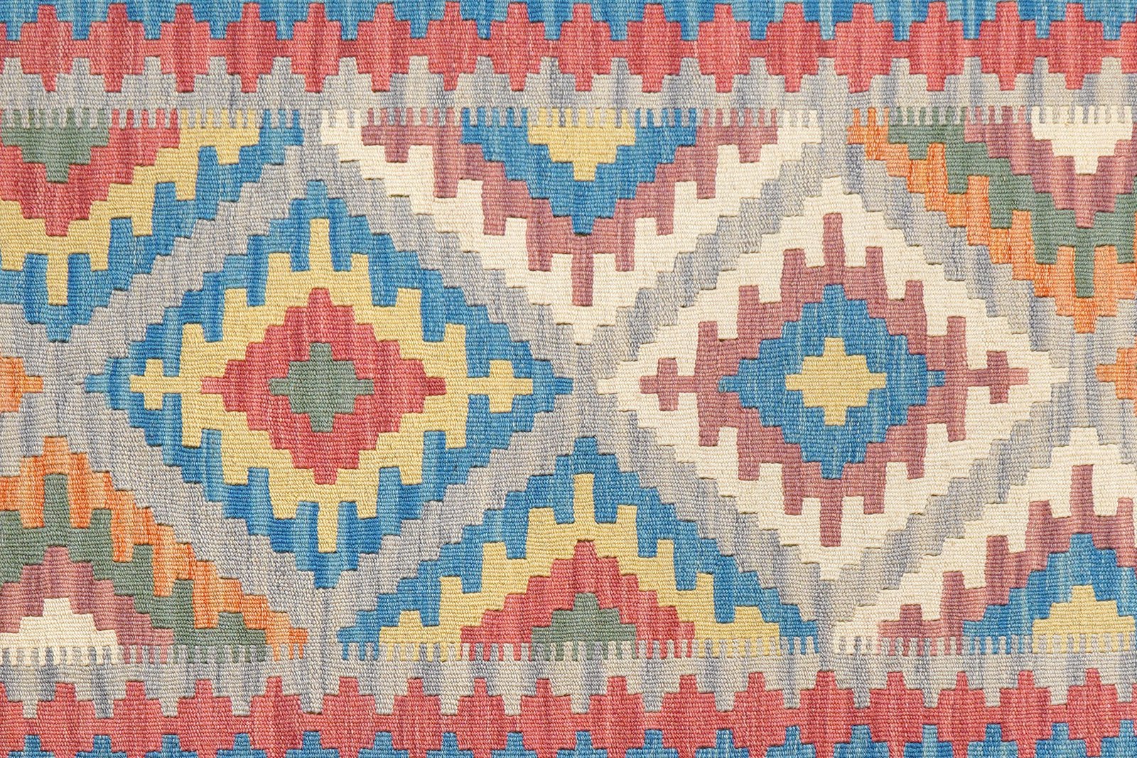 Kelim Gashgai — Handmade, 123x175 cm, Grey, 100% Virgin Wool | View 5