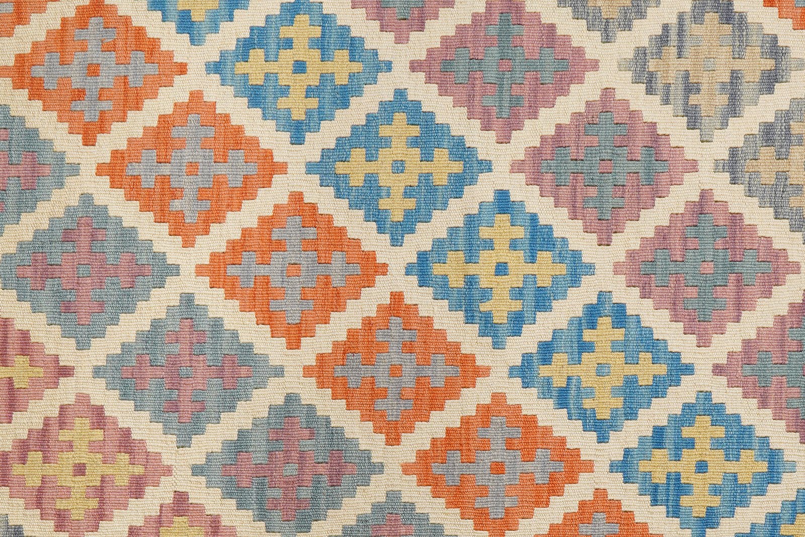 Kelim Gashgai — Handmade, 130x178 cm, Beige, 100% Virgin Wool | View 5