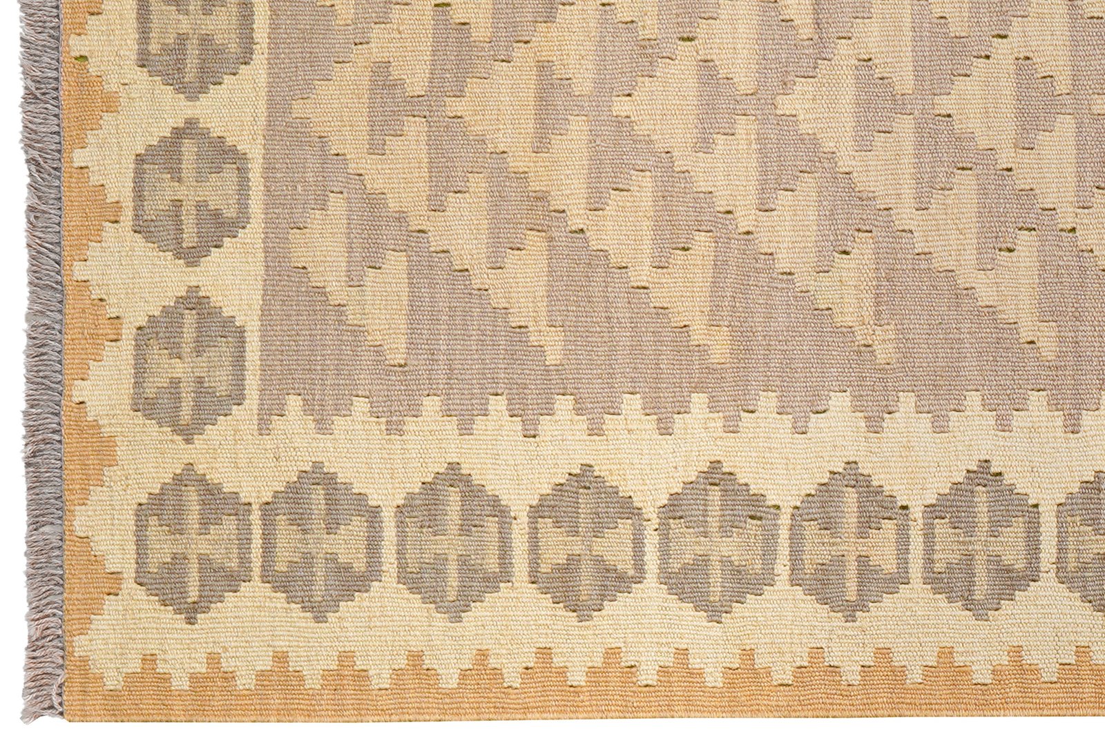 Kelim Gashgai — Handmade, 83x196 cm, Grey, 100% Virgin Wool | View 3