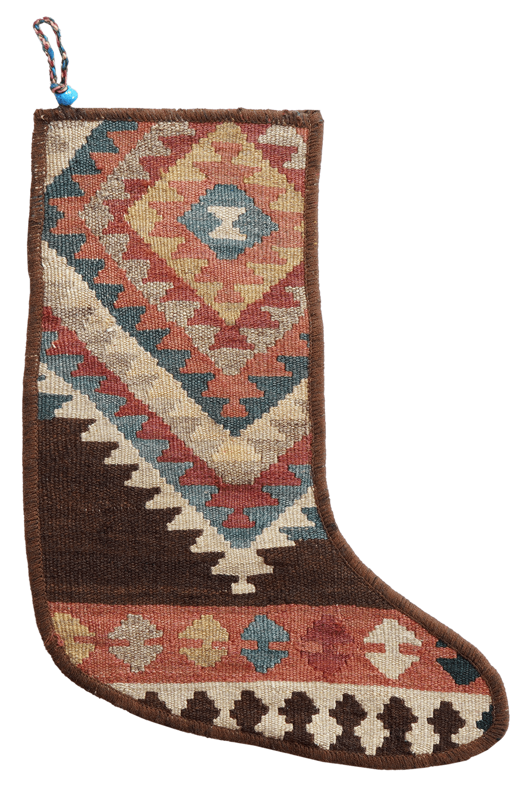 Weihnachtsstrumpf — Hand-knotted, 56x41 cm, Multicolor, 100% Virgin Wool | Main view