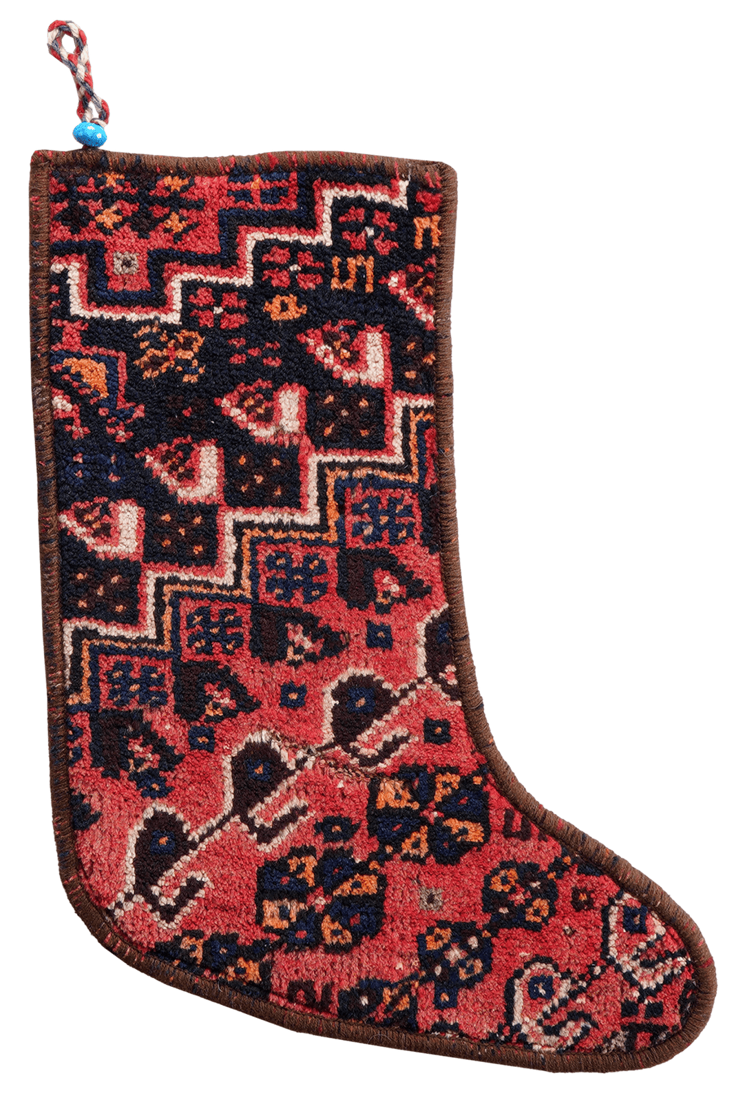 Weihnachtsstrumpf — Hand-knotted, 56x41 cm, Multicolor, 100% Virgin Wool | Main view