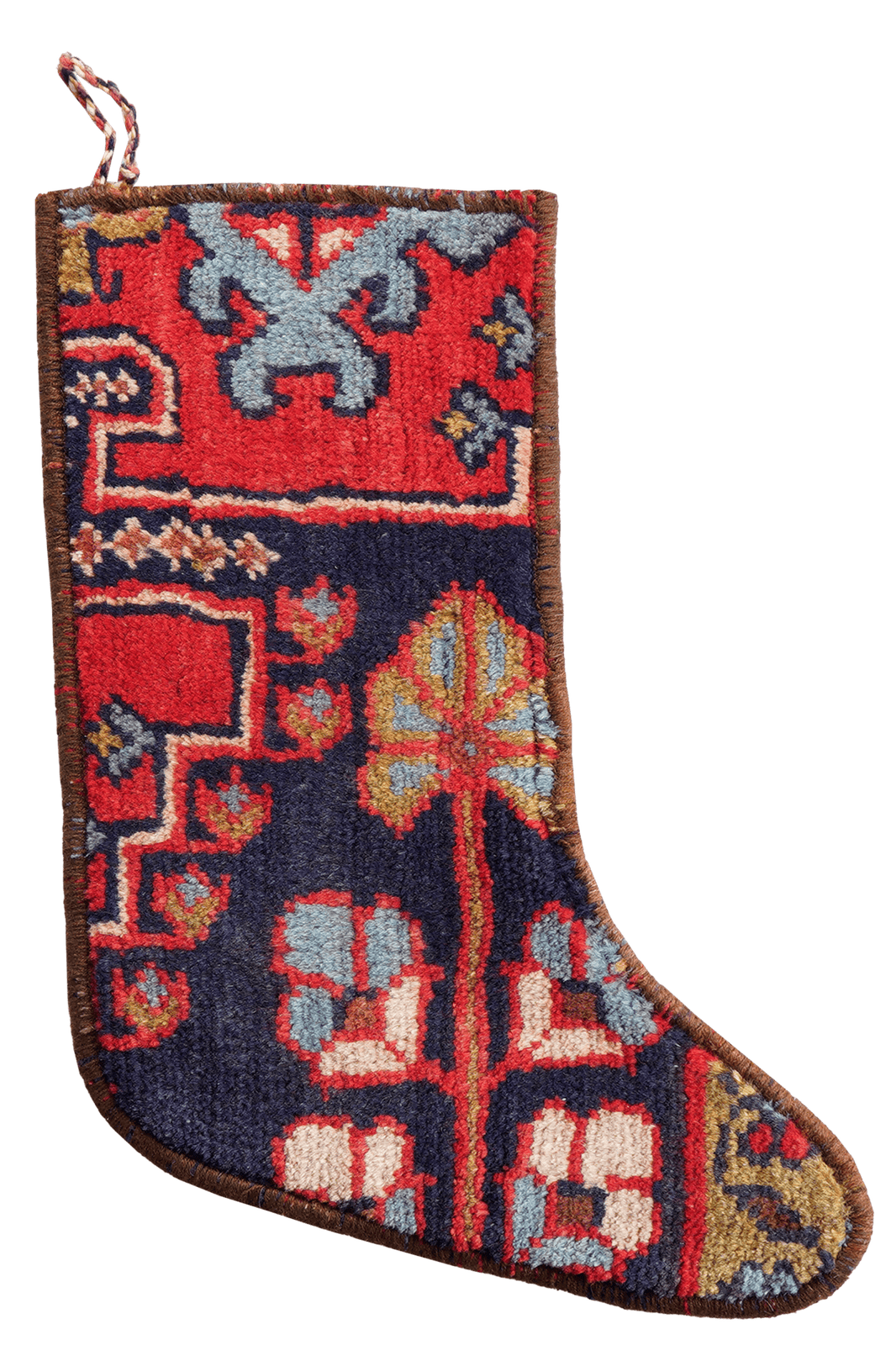 Weihnachtsstrumpf — Hand-knotted, 56x41 cm, Multicolor, 100% Virgin Wool | Main view