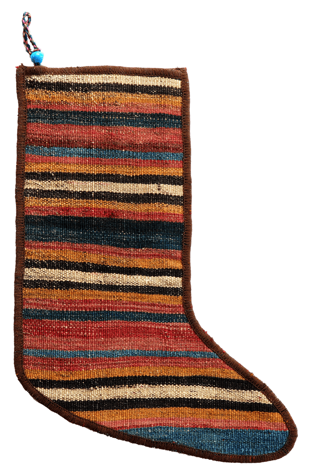 Weihnachtsstrumpf — Hand-knotted, 56x41 cm, Multicolor, 100% Virgin Wool | Main view