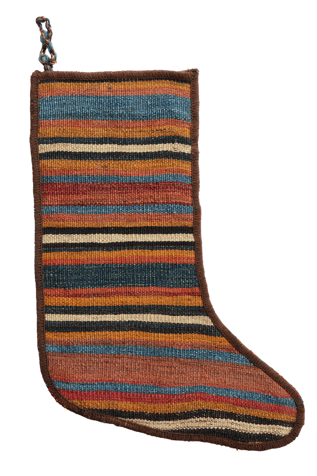 Weihnachtsstrumpf — Hand-knotted, 56x41 cm, Multicolor, 100% Virgin Wool | Main view