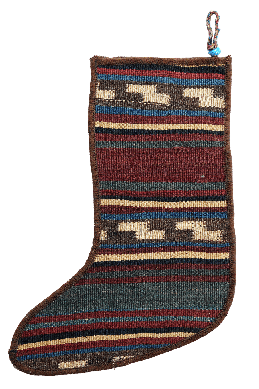 Weihnachtsstrumpf — Hand-knotted, 56x41 cm, Multicolor, 100% Virgin Wool | View 3