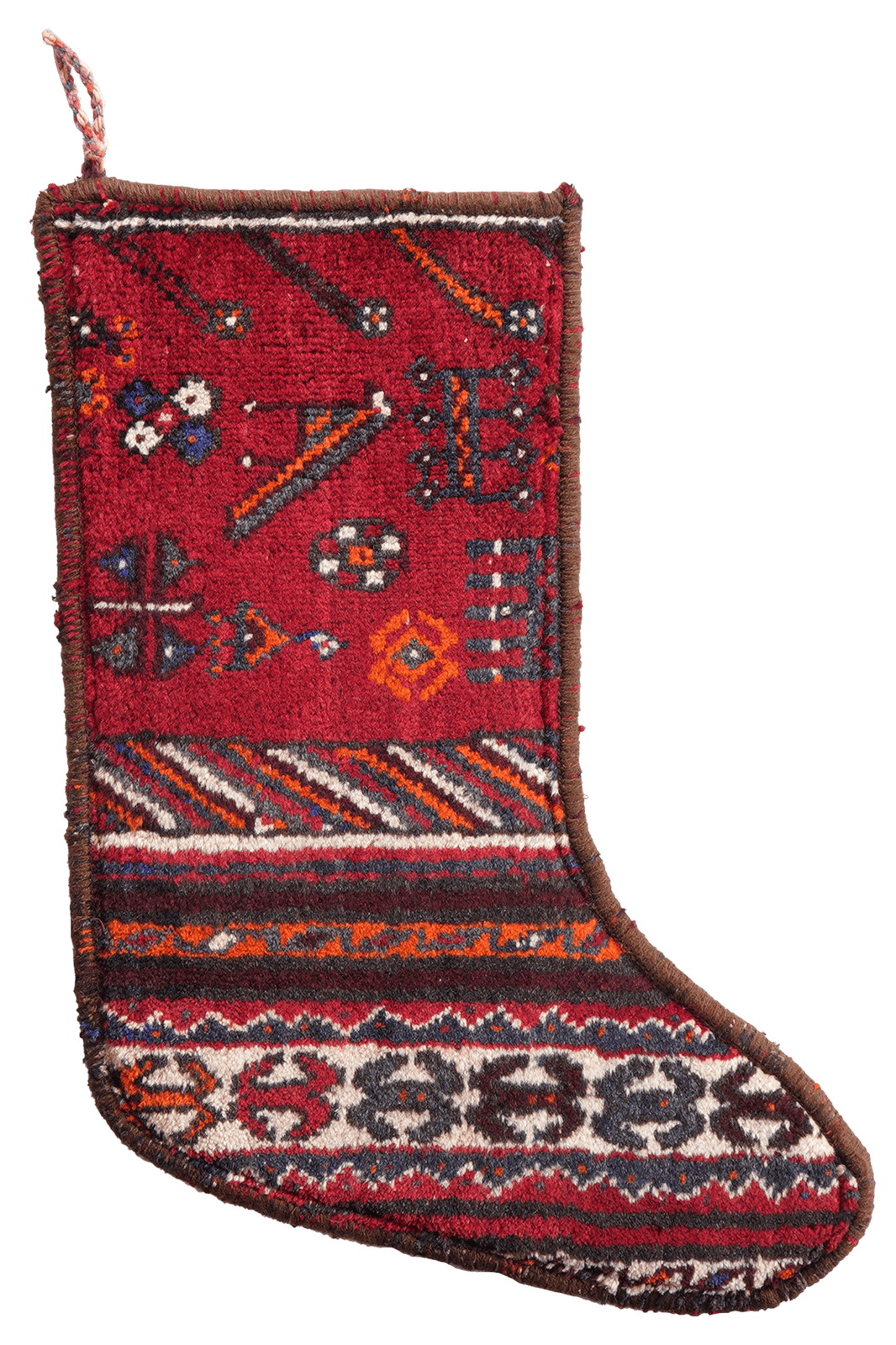 Weihnachtsstrumpf — Hand-knotted, 56x41 cm, Multicolor, 100% Virgin Wool | Main view