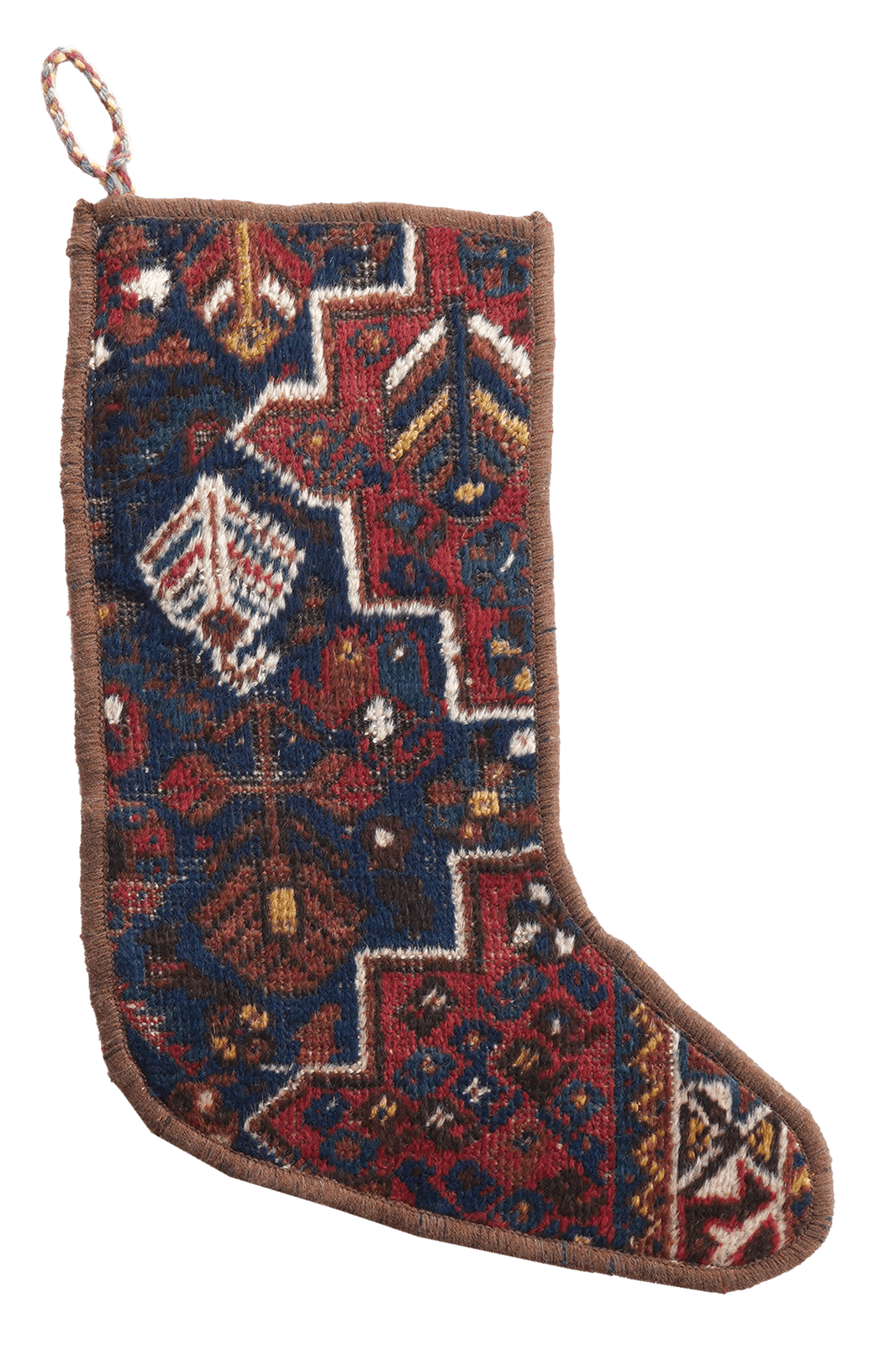 Weihnachtsstrumpf — Hand-knotted, 56x41 cm, Multicolor, 100% Virgin Wool | Main view