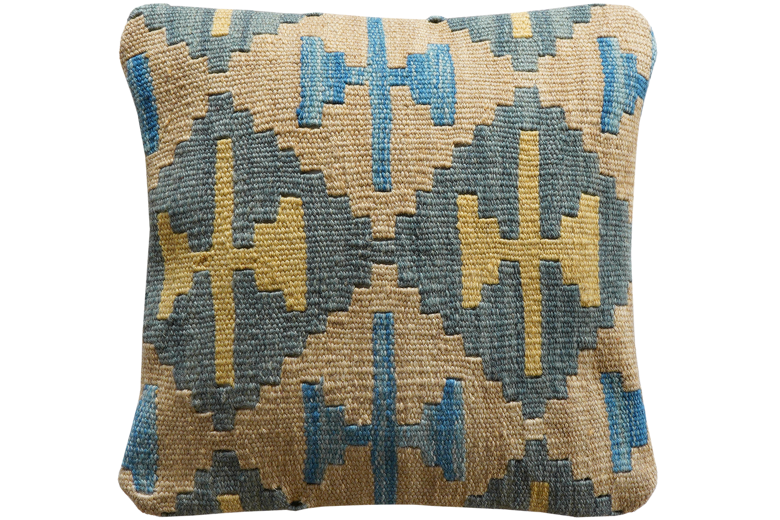 Kelim Kissen — Handgefertigt, 40x40 cm, Bunt, 100% Virgin Wool | Main view